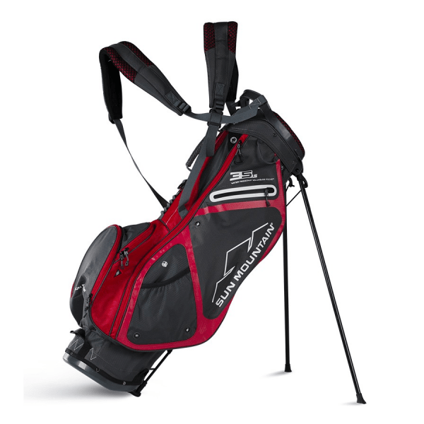 Sun Mountain Three-5 LS Stand Bag 2018 - Gunmetal/Red