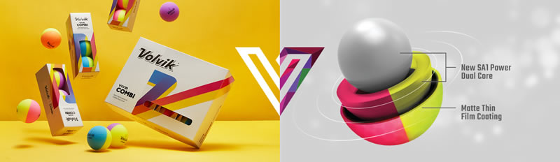 Volvik Vivid Combi Golf Balls