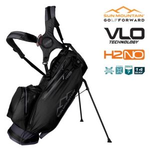 Sun Mountain 2025 H2NO VLO 14-Way Stand Bag - Steel/Black