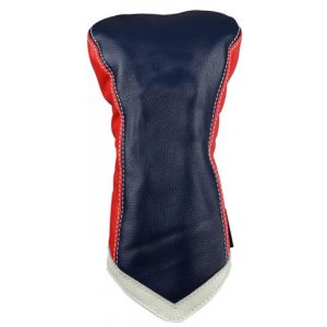 Sun Mountain Leather Driver Head Cover - Navy White Red