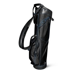 Sun Mountain Leather Sunday Bag - Black/Cobalt