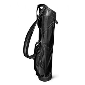 Sun Mountain Leather Sunday Bag - Black/White