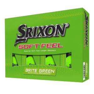 Srixon Soft Feel Brite Golf Balls - Green/Dozen