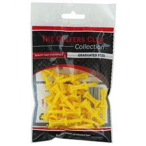 Golfers Club Graduated Tees - Yellow 25mm