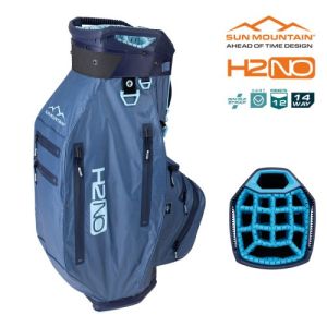 Sun Mountain 2024 H2NO Elite Cart Bag - Dusk/Navy/Breeze