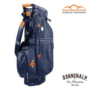 Sun Mountain 2024 Mid Stripe Sonnenalp 4-Way Cart Bag - Navy/Frost