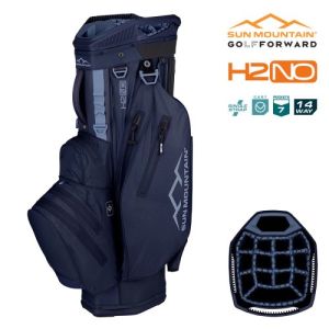 Sun Mountain 2025 H2NO Lite 14-Way Cart Bag - Navy/Trident