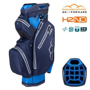 Sun Mountain 2025 H2NO Staff 14-Way Cart Bag - Blue/Navy