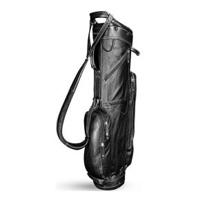 Sun Mountain Leather Cart Bag - Black/White