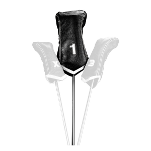 Sun Mountain Leather Chevron Driver Headcover - Black/White