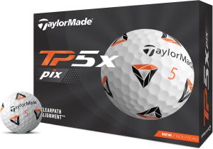 Taylormade Tp5x Pix 2.0 Golf Balls - White/Dozen @Aslan Golf