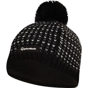 Taylormade Womens Bobble Beanie - Black @aslangolf 