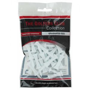 Golfers Club Graduated Tees - White 31mm