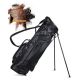 Sun Mountain Leather Stand Bag - Black/White