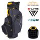 Sun Mountain 2025 H2NO E-Lite 14-Way Cart Bag - Black/Steel/Gold