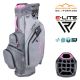 Sun Mountain 2025 H2NO E-Lite 14-Way Cart Bag - Nickel/Cadet/Pink