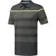 adidas Ultimate 365 Dash Stripe Golf Polo - Grey/Hi-Res Yellow @Aslan Golf and Sports