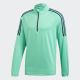 adidas 3 Stripes 1/4 Zip Sweatshirt - Hi-Res Green 1