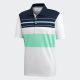 adidas Ultimate 365 Engineered Block Polo Shirt - White/Aero Green 1