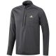 Adidas ClimaWarm Gridded 1/4 Zip - Grey/Hi-Res Yellow DT6664 @Aslan Golf