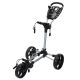 FastFold FlatFold Golf Push Trolley - Silver