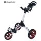 FastFold Kliq 3 Wheel Golf Trolley - Shiny White/Burgundy