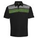 Island Green Essentials Matrix Print Polo Shirt - Black/Lime/White