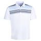 Island Green Essentials Matrix Print Polo Shirt - White/Sky/Grey