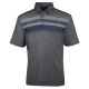 Island Green Essentials Yarn Dyed Striped Polo Shirt - Grey/Marl