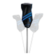 Sun Mountain Leather Striped Driver Headcover - Black/Cobalt