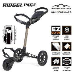 Sun Mountain Ridgeline3 Golf Trolley - Sand/Hunter