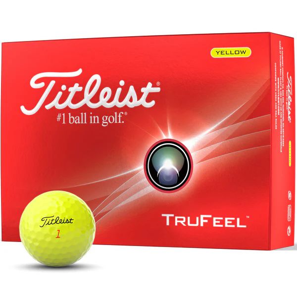 Titleist TruFeel Yellow Golf Balls (12 Balls)