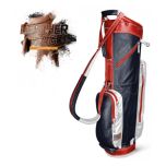 Sun Mountain Leather Cart Bag - Navy/White/Red