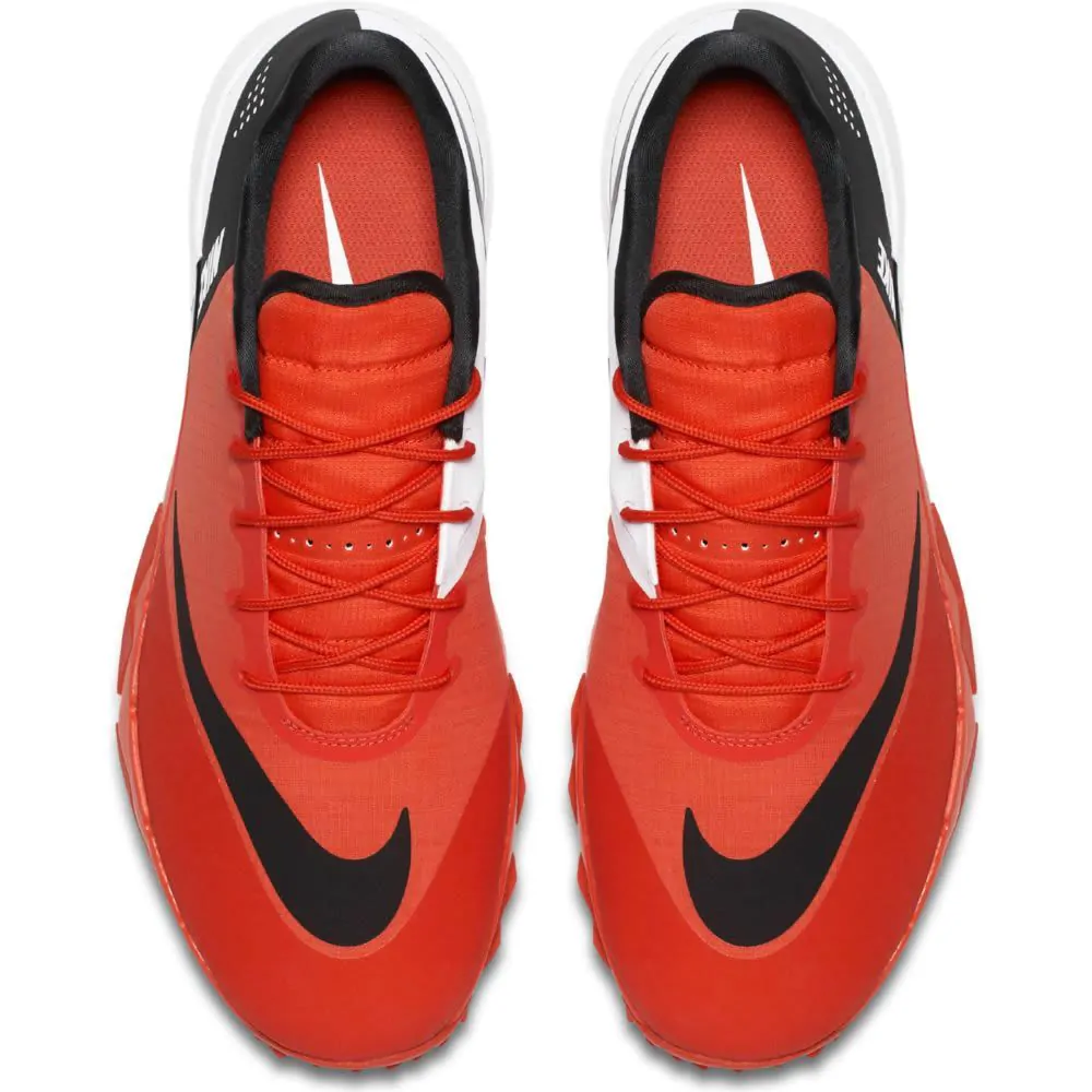 Nike FI Flex Golf Shoes MAX ORANGE BLACK WHITE