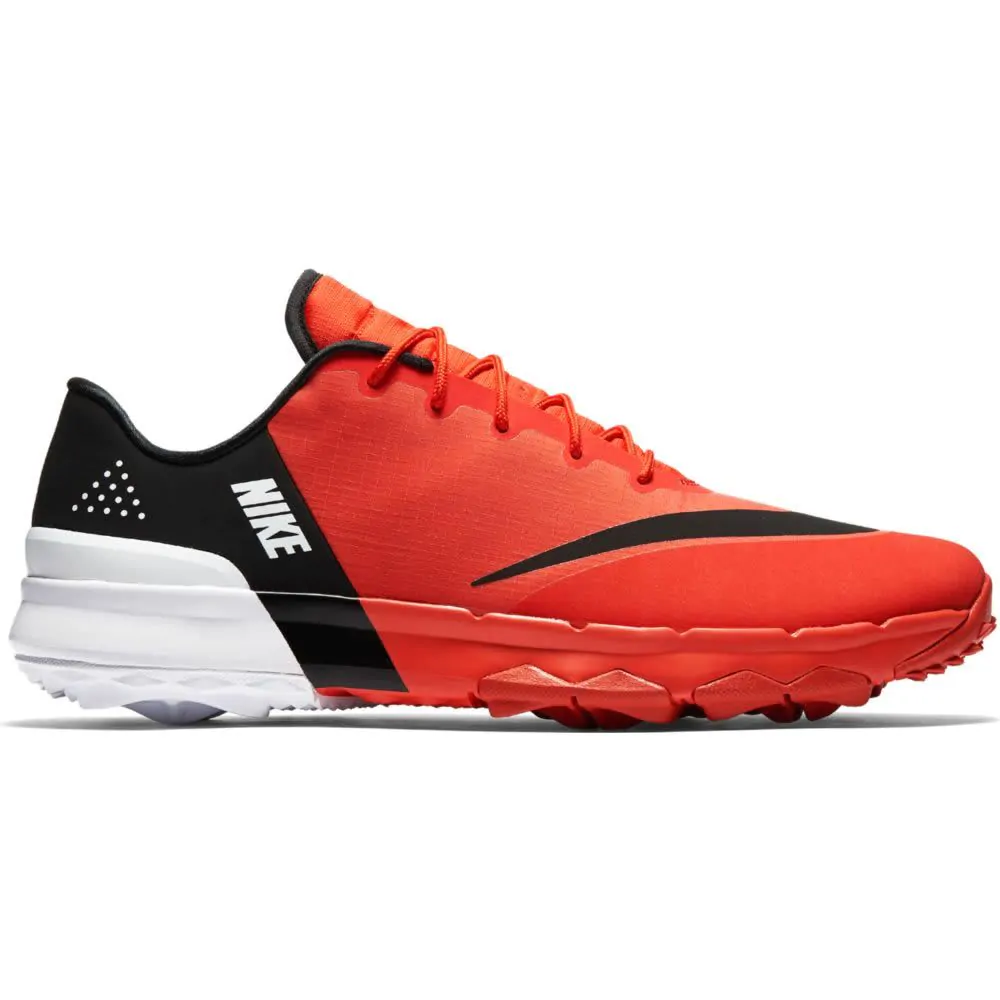 Nike FI Flex Golf Shoes MAX ORANGE BLACK WHITE Nike Golf Shoes Aslan Golf