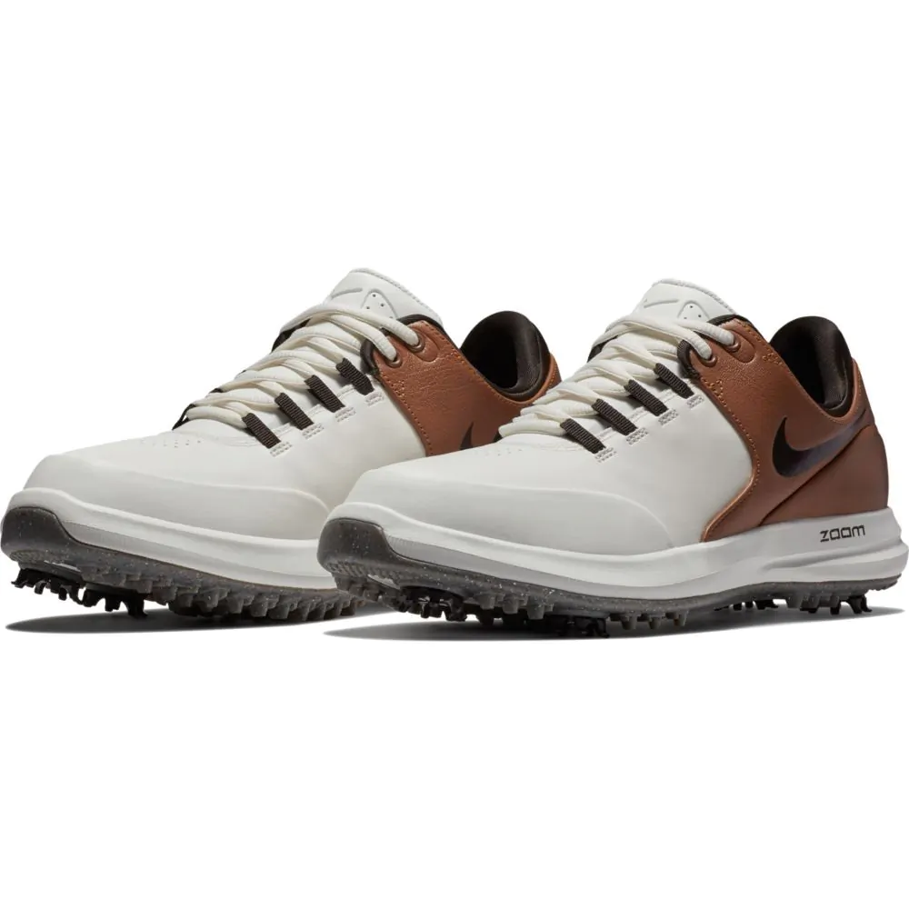 Nike Air Zoom Accurate Golf Shoes Summit White Velvet Brown Lt British Tan Aslan Golf