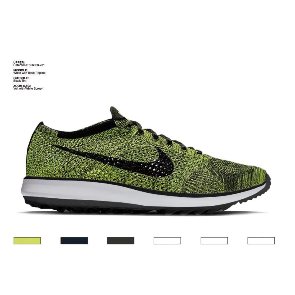 Nike Flyknit Racer G Golf Shoes Volt Black Sequoia Nike Golf Shoes
