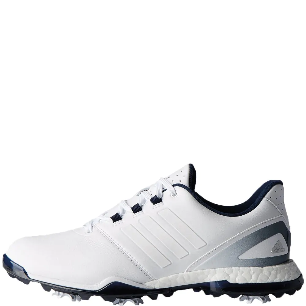 adidas Womens adipower Boost III Golf Shoes White White Collegiate Navy