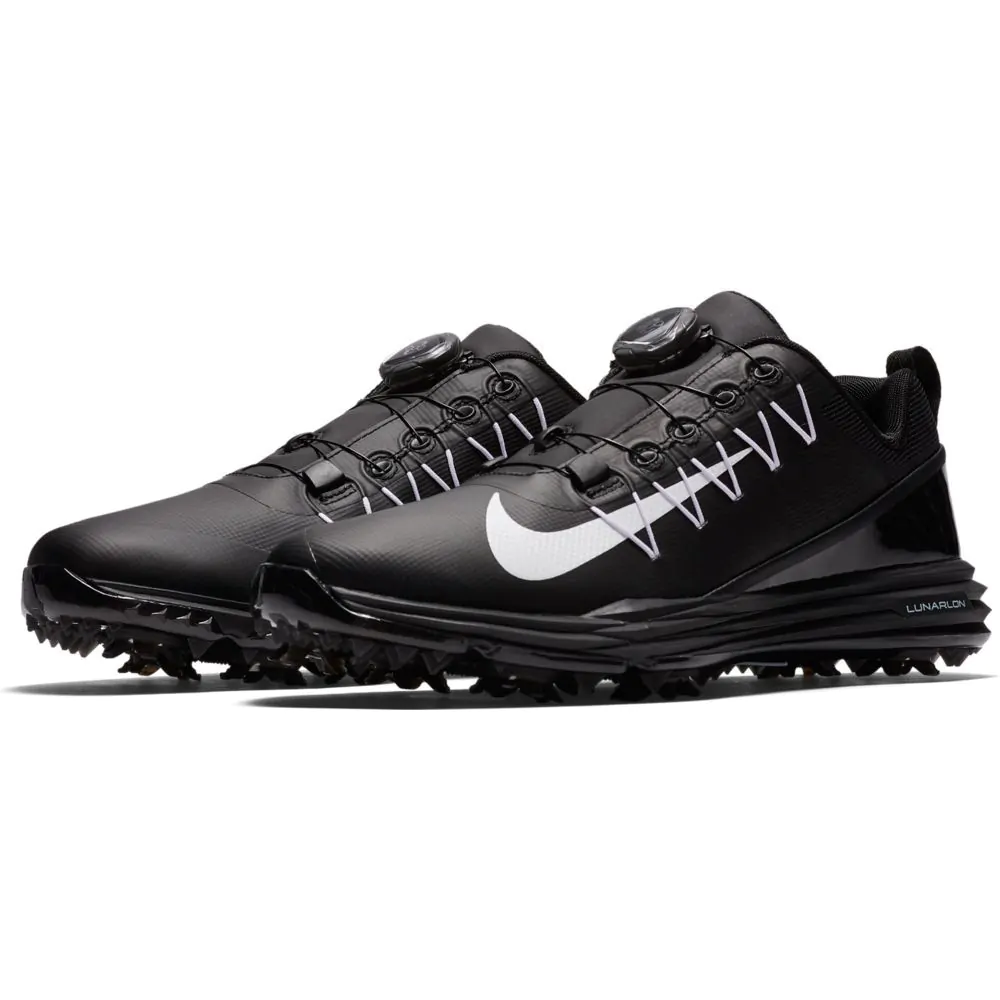 Nike Ladies Lunar Command 2 BOA Golf Shoes Black White Black