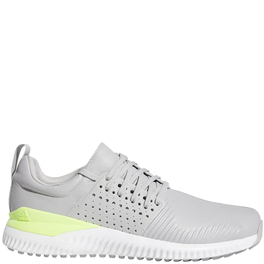 adidas Adicross Bounce Leather Golf Shoes Grey Two Hires Yellow White