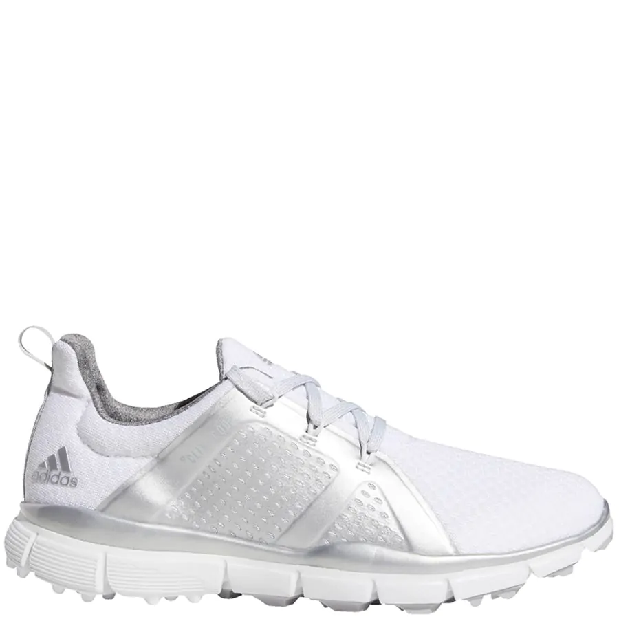 adidas Womens ClimaCool Cage Golf Shoes White Silver Met Grey Two
