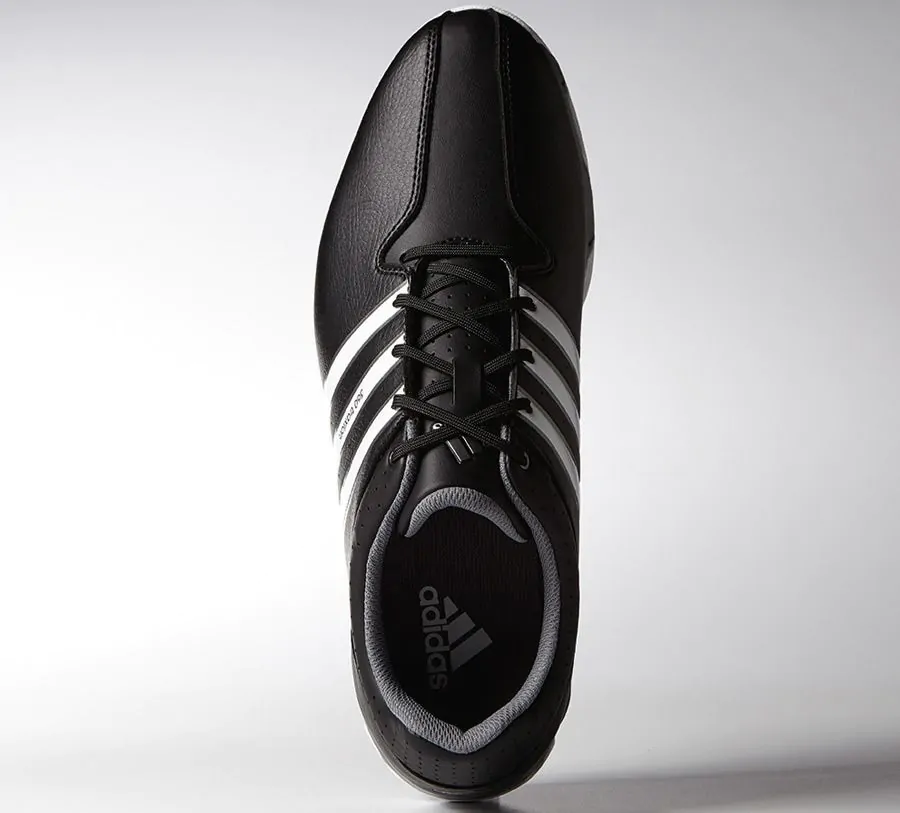 Adidas 360 Traxion Wide Golf Shoes Black White Iron Metallic