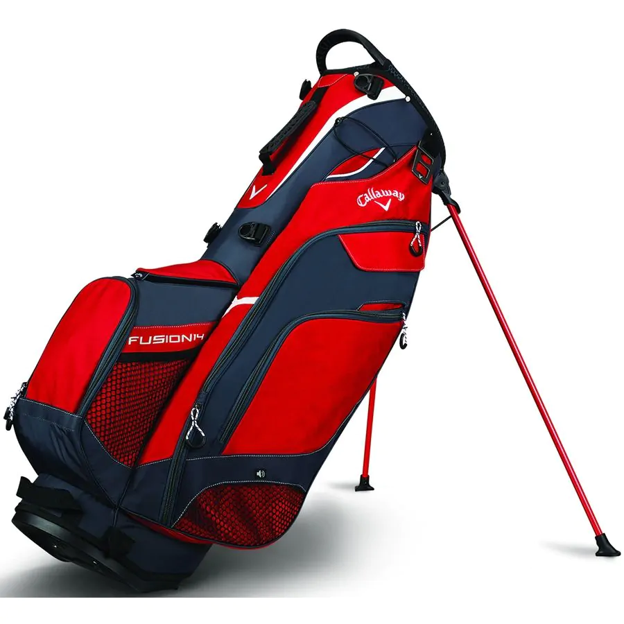Callaway 2018 Fusion 14 Stand Bag Red Titanium Silver
