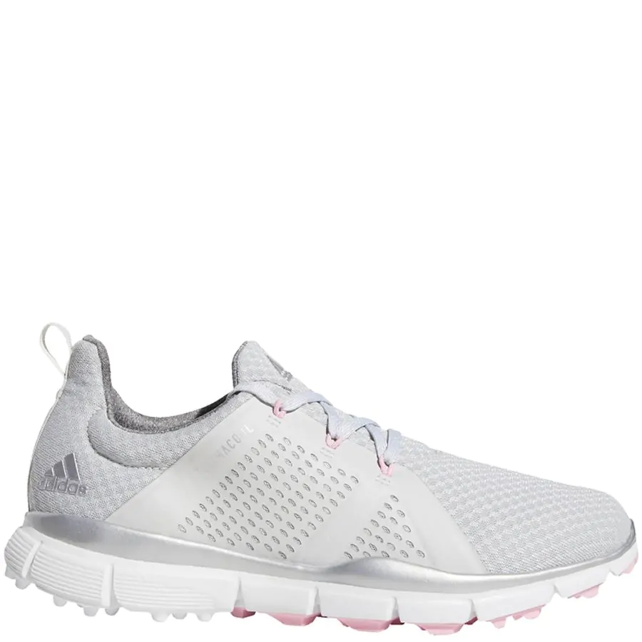 adidas Womens ClimaCool Cage Golf Shoes Grey Silver Met True Pink