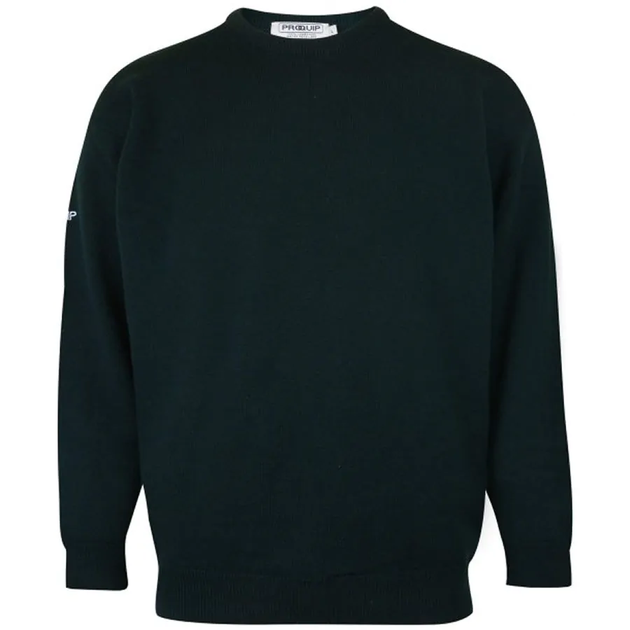 ProQuip Lambswool Crew Neck Sweater Tartan Green Proquip Lambwool Aslan Golf