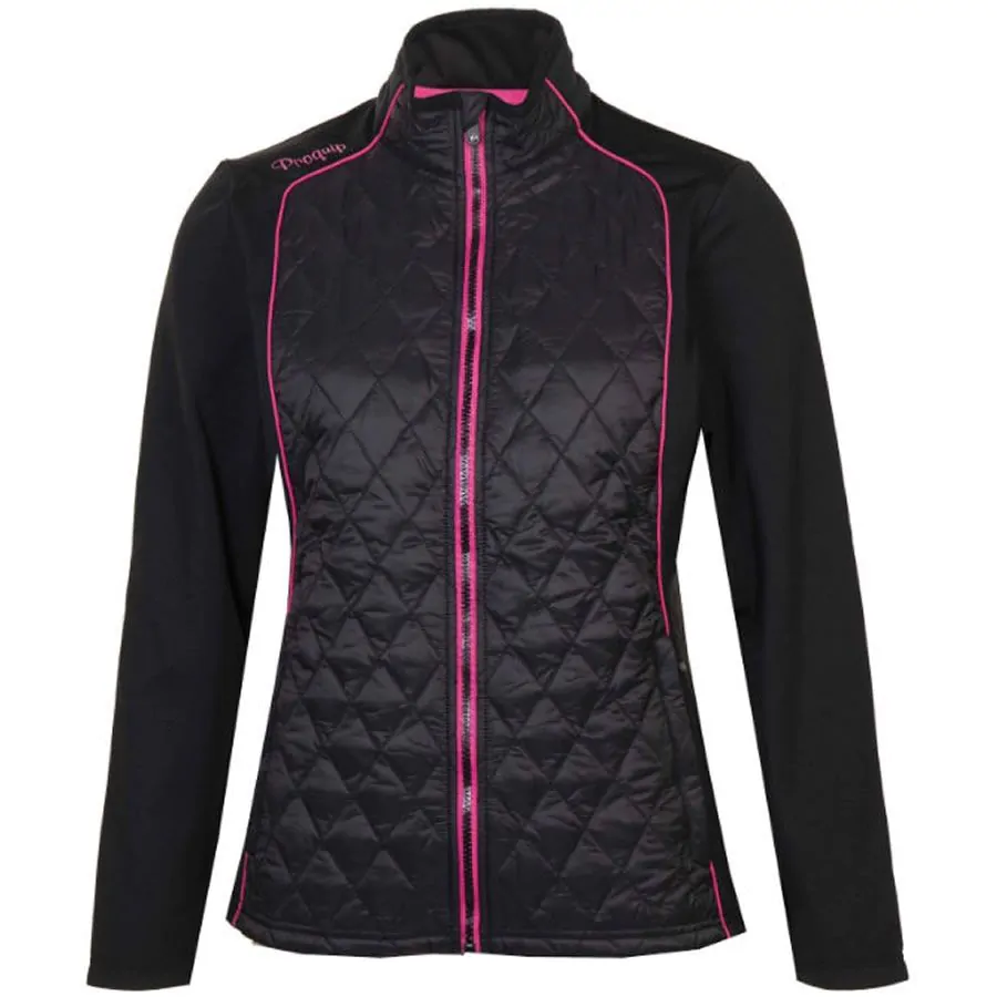 ProQuip Ladies Therma Tour Quilted Jacket Sarah Black Aslan Golf