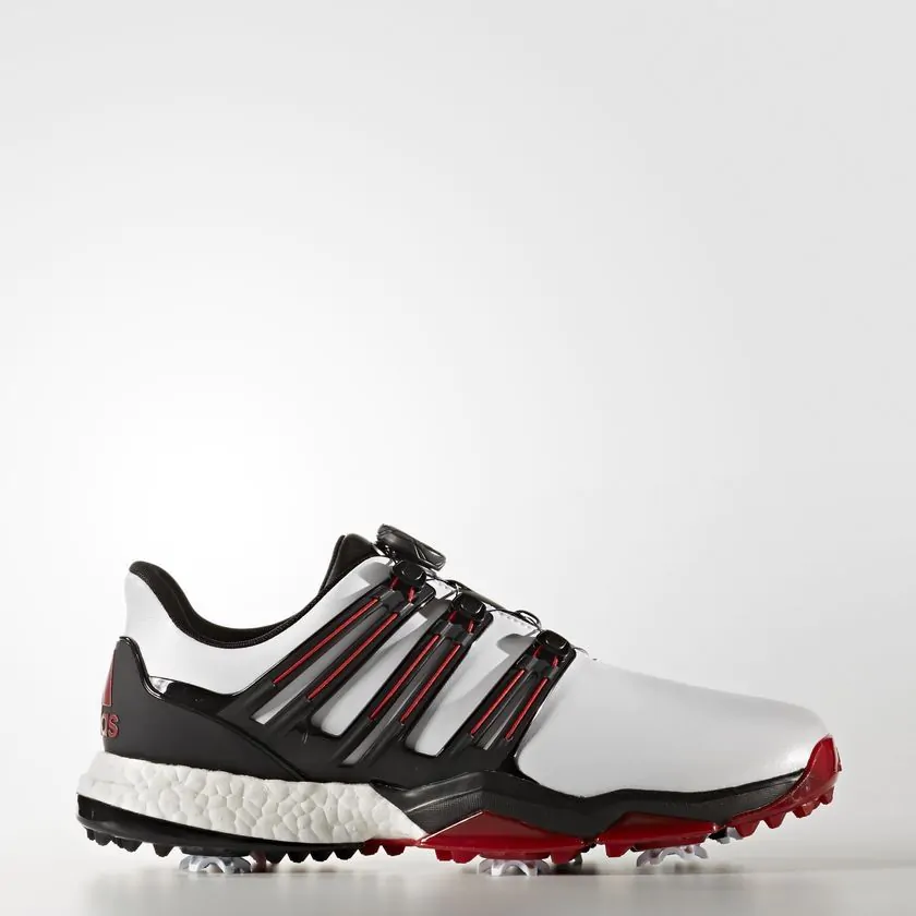 adidas Powerband Boa Boost Wide White Core Black Scarlett Aslan Golf