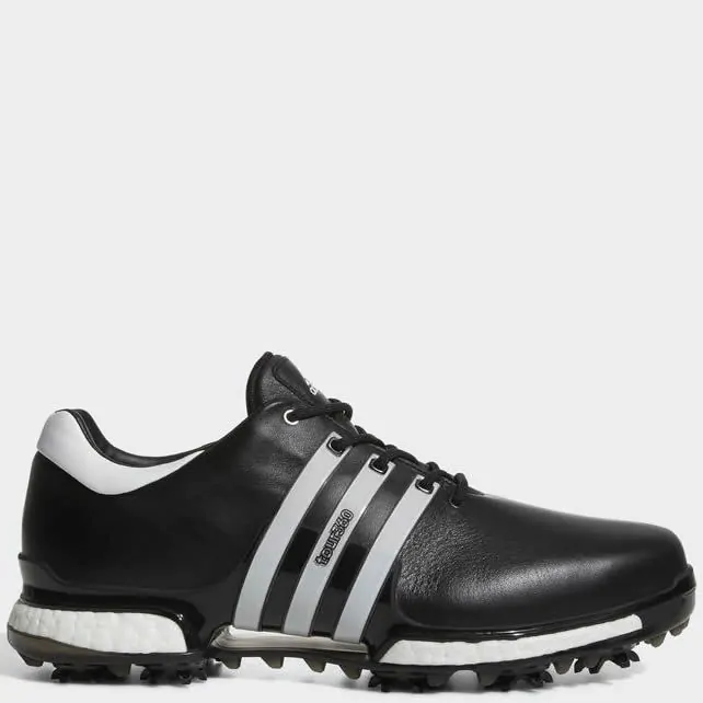 adidas Tour360 Boost 2.0 Golf Shoes Core Black White Core Black Aslan Golf
