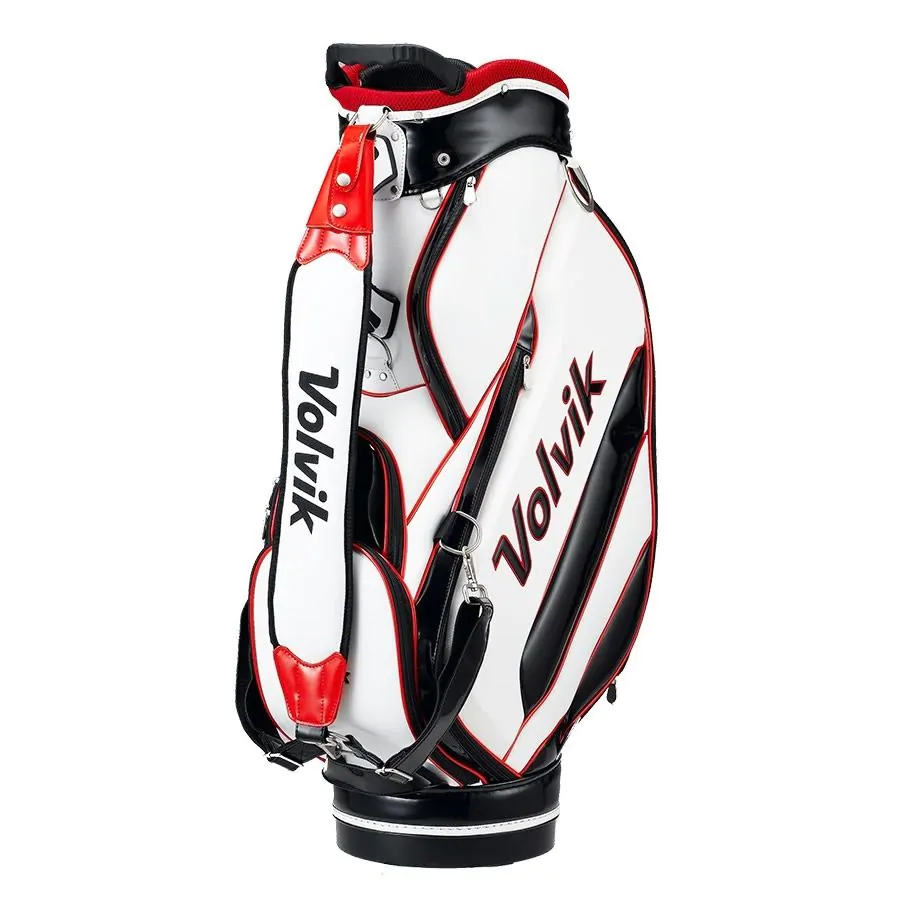 Volvik Tour Cart Bag White Red Volvik Golf Bag Aslan Golf