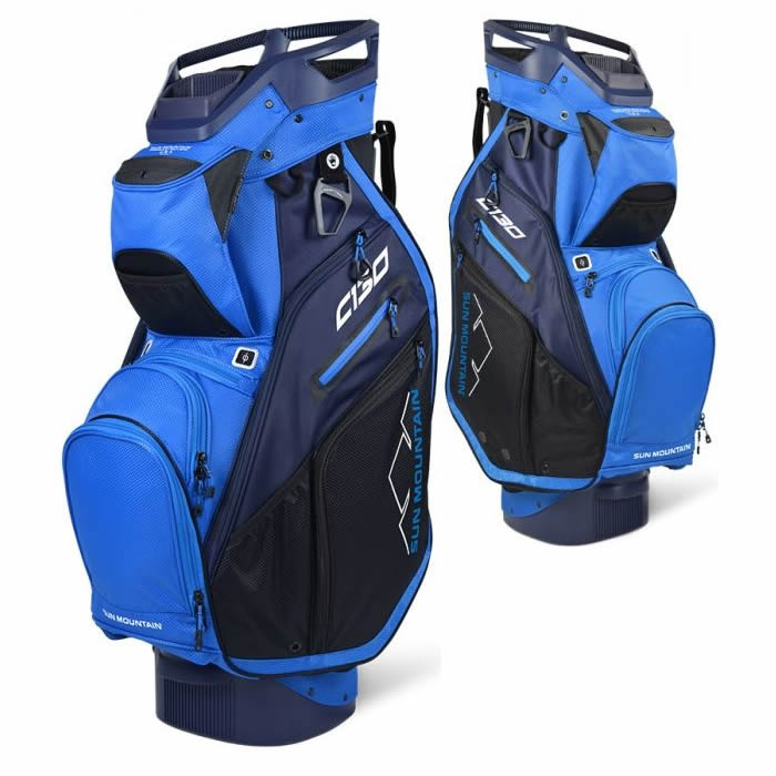 Sun Mountain 2021 C-130 Cart Bag - Black/Navy/Cobalt